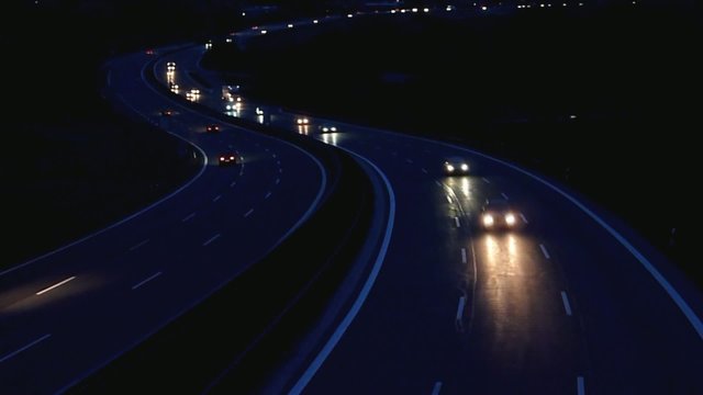 Autobahn bei Nacht - Video - Motorway by Night