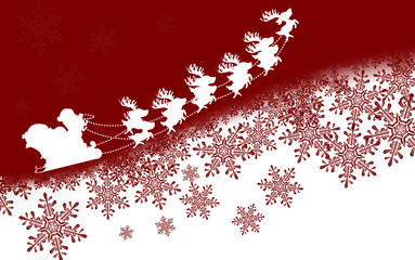 Christmas Snowflakes and Santa Claus , vector