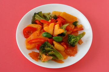boiled vegetables