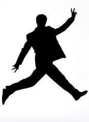 Fototapeta na wymiar silhouette of business man