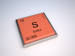 Sulfur chemical element of the periodic table with symbol S