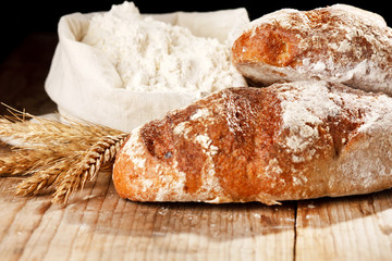 fresh bread on the table