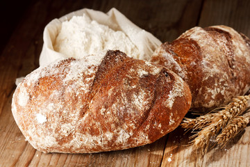 fresh bread on the table