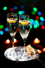 flutes of champagne