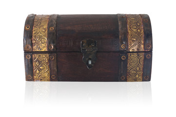 Wooden chest closed