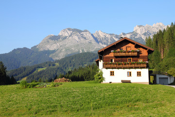 Fototapeta na wymiar Dachstein Alpy - krajobraz w Austrii