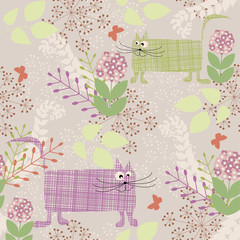 Cats seamless pattern - 28295746