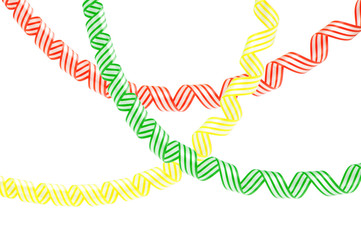 Fototapeta premium streamers on white background