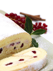 white roll cake