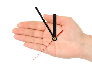 Hand with clock-hands