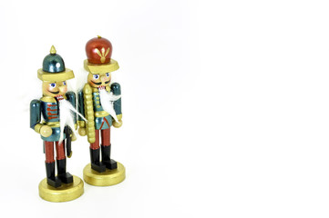 christmas soldiers front view left of frame