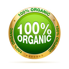 100 percent organic badge | editable vector label