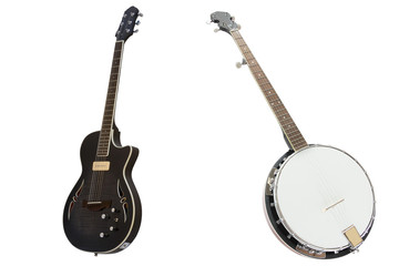 banjo and guitar
