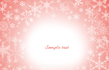 Winter celebration background with snowflakes