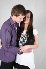 young happy couple in love