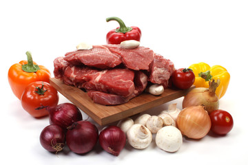 Beef and ingredients