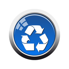 Botón glossy reciclar