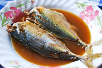 mackerel boiled soup asian style