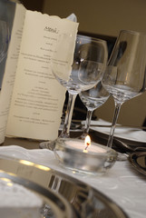 Festlich gedeckter Tisch zu Sylvester