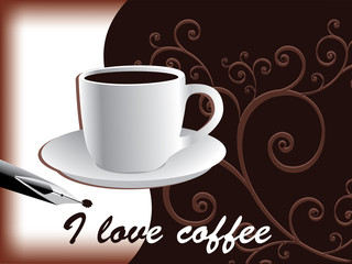 Coffee background vector