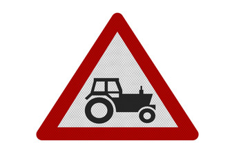 Photo realistic 'farm machinery' sign, isolated on white