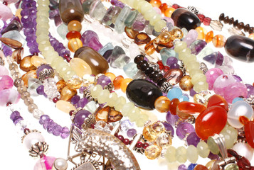 Assorted jewelry consisting of semiprecious stones