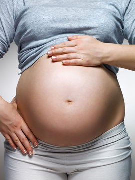 pregnant woman's belly