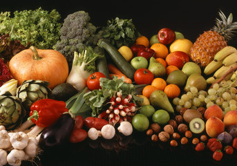 Nature morte fruits et légumes