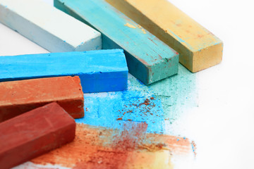 Bright colored crayon