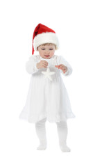 Cute baby in Santa's hat