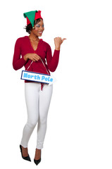 A beautiful black woman elf