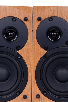 front panel of audio speaker close-up_2