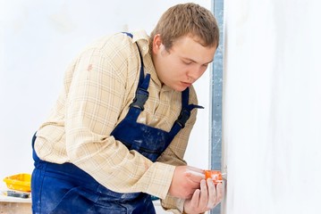 workman installing power socket