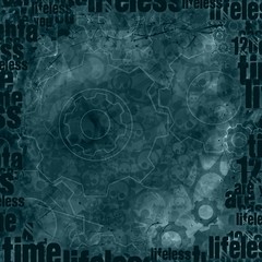Detailed monochrome blue grunge textured background