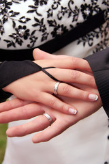 Brides hand