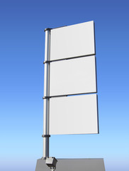 Signpost on blue, isolated