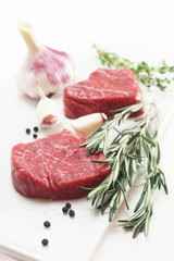 Raw Sirloin Steaks