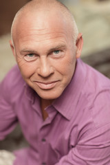 Headshot of a handsome mature man