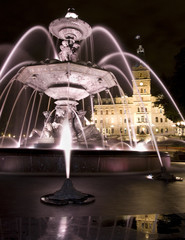 Tourny Fountain and Parliament of Quebec, Canada