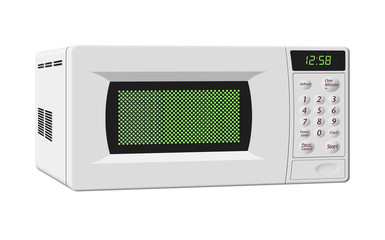 Obraz premium Microwave isolated on white background
