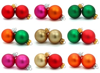 2 Christbaumkugeln Set