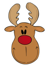 Funny reindeer face.