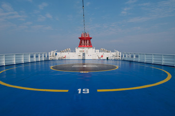 Helipad area on stern of ship