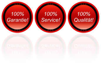 100% Garantie, Service, Qualität