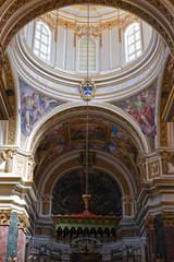 Fototapeta premium The picture from the inside of Mdina cathedral. Malta