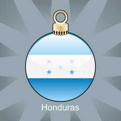 honduras flag in christmas bulb shape