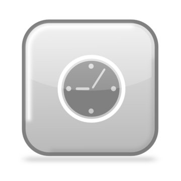 Button Uhr grau