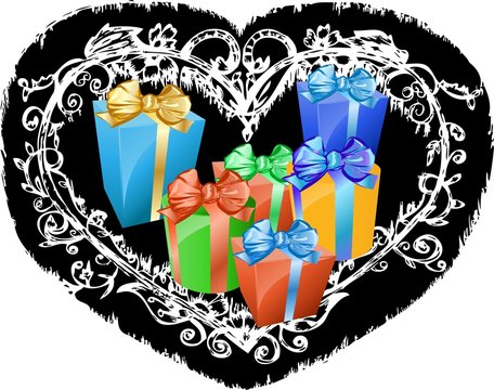 regalos dentro de corazon