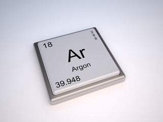 Argon chemical element of the periodic table with symbol Ar