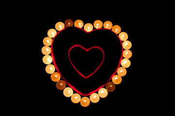 Obraz premium Heart of candles